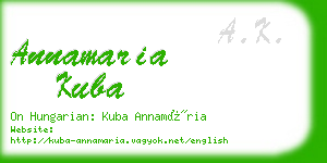 annamaria kuba business card